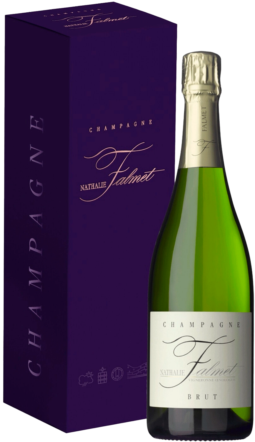 Натали Фальме Кюве Брют Шампань AOC в подарочной упаковке 0.75 л