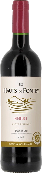 Les Hauts de Fontey Cuvee Reservee Merlot Pays d'Oc IGP, 0.75 л в Ярославле