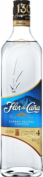 Ром Flor de Cana 4 Extra Seco Licorera de Nicaragua, 0.75 л