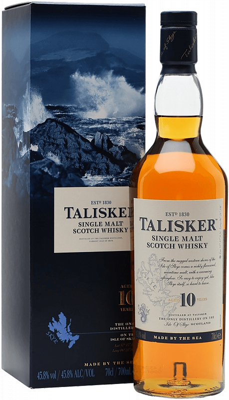 Талискер 10 лет шотландский односолодовый виски в подарочной упаковке 0.75 л