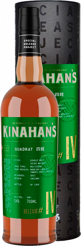 Кинахан'с Квадрат № IV Солодовый Виски в подарочной упаковке 0.7 л