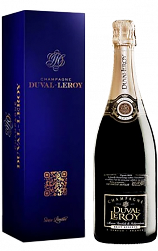 Дюваль-Леруа Брют Резерв Шампань AOC в подарочной упаковке 1.5 л