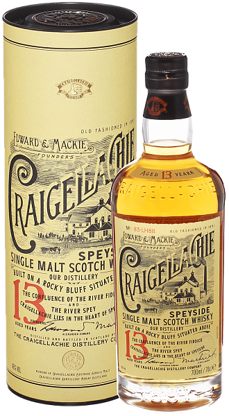 Craigellachie 13 Years Old Speyside Single Malt Scotch Whisky (gift box), 0.7л
