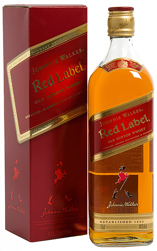 Джонни Уокер Рэд Лэйбл Блендед купажированный виски в подарочной упаковке 0.7 л